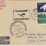 DDR - Rostock 1957 Erstflug Berlin/Erfurt Ableitung n. JUGOSLAWIEN