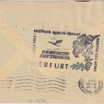 DDR - Rostock 1957 Erstflug Berlin/Erfurt Ableitung n. JUGOSLAWIEN