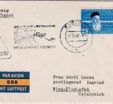 DDR - Rostock 1957 Messe-Luftpost n. Österreich ü- Leipzig-Mockau