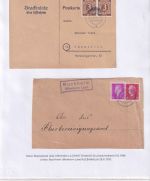 Uffenheim - Landpoststellen Sammlung (93 versch. Belege/Stempel)