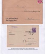 Uffenheim - Landpoststellen Sammlung (93 versch. Belege/Stempel)