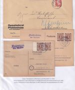 Uffenheim - Landpoststellen Sammlung (93 versch. Belege/Stempel)