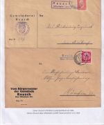 Uffenheim - Landpoststellen Sammlung (93 versch. Belege/Stempel)