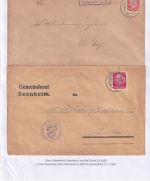 Uffenheim - Landpoststellen Sammlung (93 versch. Belege/Stempel)