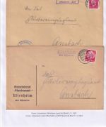 Uffenheim - Landpoststellen Sammlung (93 versch. Belege/Stempel)