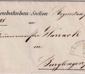 Bayern - 3 Kr. Quadrat blau Brief gMR 419 Regenstauf - Burglengenfeld 13/9