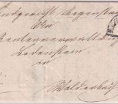 Bayern - 3 Kr. Quadrat blau Brief gMR 282 Regenstauf - Walderbach 29.6.1851