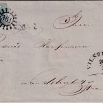 Bayern - 3 Kr. Quadrat blau Brief gMR 361 Vilsbiburg - Landshut 26/3 1852