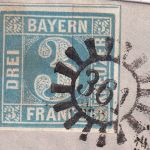 Bayern - 3 Kr. Quadrat blau Brief gMR 361 Vilsbiburg - Landshut 26/3 1852