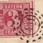 Bayern - 3 Kr. Quadrat rot Chargebrief oMR 431 Roding - Parsberg 9/5 1866