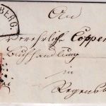 Bayern - 3 Kr. Quadrat rot Brief oMR 684 Tännesberg - Regensburg 23.10.1865