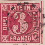 Bayern - 3 Kr. Quadrat rot Brief oMR 685 Tiefenbach b.W. - Regensburg 26.5.1864