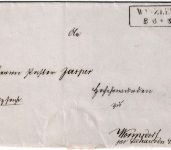 Preussen - Wanzleben 8/6 Ra2 u. Botenmeister-Ra3 Dienstbrief n. Wormsdorf 1859