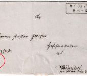 Preussen - Wanzleben 8/6 Ra2 u. Botenmeister-Ra3 Dienstbrief n. Wormsdorf 1859