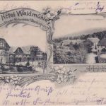 Sachsen-Anhalt - Blankenburg a/H. Hotel Waldmühle sw-Mehrbild-AK 1906