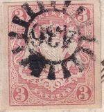 Bayern - 3 Kr. Wappen geschn. Brief gMR 436 Rötz - Regensburg 12.6.1867