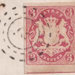 Bayern - 3 Kr. Wappen geschn. Brief oMR 2 Abensberg n. Regensburg 1/7 1868