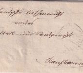 Bayern - 3 Kr. Wappen geschn. Wendebrief gMR 522 Tirschenreuth 3/8 1867