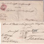 Bayern - 3 Kr. Wappen geschn. Wendebrief gMR 522 Tirschenreuth 3/8 1867