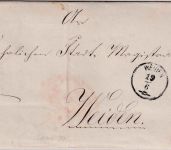 Bayern - 1 Kr. Wappen gez. Ortsbrief Zier-K1 Weiden 19/6 1871