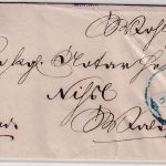 Bayern - 3 Kr. Wappen gez. Brief blauer Zier-K1 Weiden 5/6 (1873) n. Waldsassen