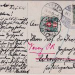 DR - 5 Pfg. Germania unterfrank. Karte i.d. SCHWEIZ Blankenheim 1913 Nachporto
