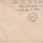 DR - Schmiedehausen ü. Apolda Landpost-Ra2 Einschreibbrief n. Düsseldorf 1944