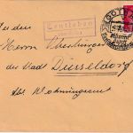 DR - Teutleben ü. Gotha Landpost-Ra2 Brief n. Düsseldorf 1943