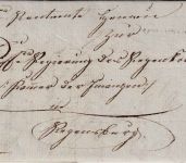 Bayern - Schambach L1 Dienstbrief Hemau - Regensburg 1822 - mit Inhalt