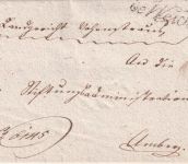 Bayern - de Weiden Schreib-L1 Dienstbrief Vohenstrauss - Amberg 1818
