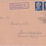 DDR - Mupperg 1 ü. Sonneberg (Thür.) Landpost-Ra2 Brief n. Sonneberg 1951
