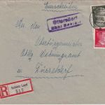 DR - Ottersdorf ü. Schleiz Landpost-Ra2 Einschreibebrief n. Düsseldorf 1943
