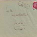 DR - Mosen ü. Weida Landpost-Ra2 Brief n. München 1936