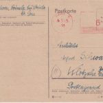 SBZ - Gera 4.9.45 6 Pfg. aptierter PFS/Barfreimachung Karte n. Klotzsche