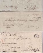 Preussen - Eilenburg 1832/51 5 Briefe (4x m. Inhalt) m. versch. Stempel