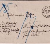 Preussen - Eilenburg 30.10.67 K2 Auslagenbrief n. Schmilkendorf b. Wittenberg