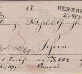 Preussen - Herzberg 20. SEPT L2 Paketbegleitbrief (Geldsendung) 1839 n. Jessen