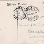 DR - Deutsche Seepost Linie Hamburg Südamerika Karte n. ENGLAND Funchal 1908