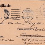 DR - Berlin 1920 Karte/Heeressache (Gen.Lt. v.d. Heyde) n. Schleswig
