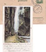 Bayern - Vordergraseck T Partenkirchen Posthilfstellen-Ra3 AK Partnachklamm 1900