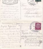 DR - Schneefernerhaus Zugspitze Handwerbestempel Karte n. USA 1937