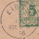 Bayern - Eibsee 7. JUL 96 K1 (Saisonpostamt) 5 Pfg. Ganzsache n. Berlin