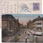 DR - 20 Pfg. Germania Karte Frankfurt 1/M. - Stuttgart 7.5.20 Nachporto