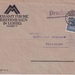 DR-Infla - 20 Mio. Korbdeckel Drucksachenbrief Leipzig - Meiningen 3.11.23
