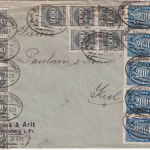 DR-Infla - 10x1.000 M. Ziffer u.a. Brief Bahnpost Marienburg - Eydtkuhnen 1923