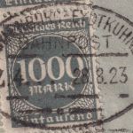 DR-Infla - 10x1.000 M. Ziffer u.a. Brief Bahnpost Marienburg - Eydtkuhnen 1923