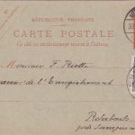 DR/Frankreich - 10 C. Ganzsache Säerin + 15 Pfg. Germania Mülhausen 30.1.19