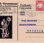Bayern - 5+10 Pfg. Wappen/Aufbrauch illustr. Firmenkarte München - Leipzig 1920