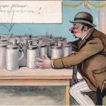 Bayern - Bier Juxkarte "Seid umschlungen Millionen" gelaufen München 1923
