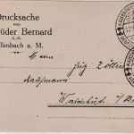DR-Infla - 2x500 Tsd. Korbdeckel Drucksachenkarte Offenbach a/M. 12.10.23
